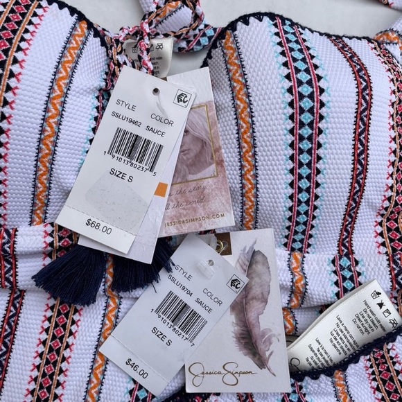 Jessica Simpson Striped Tank/Top & Hipster Bikini - Picture 10 of 10